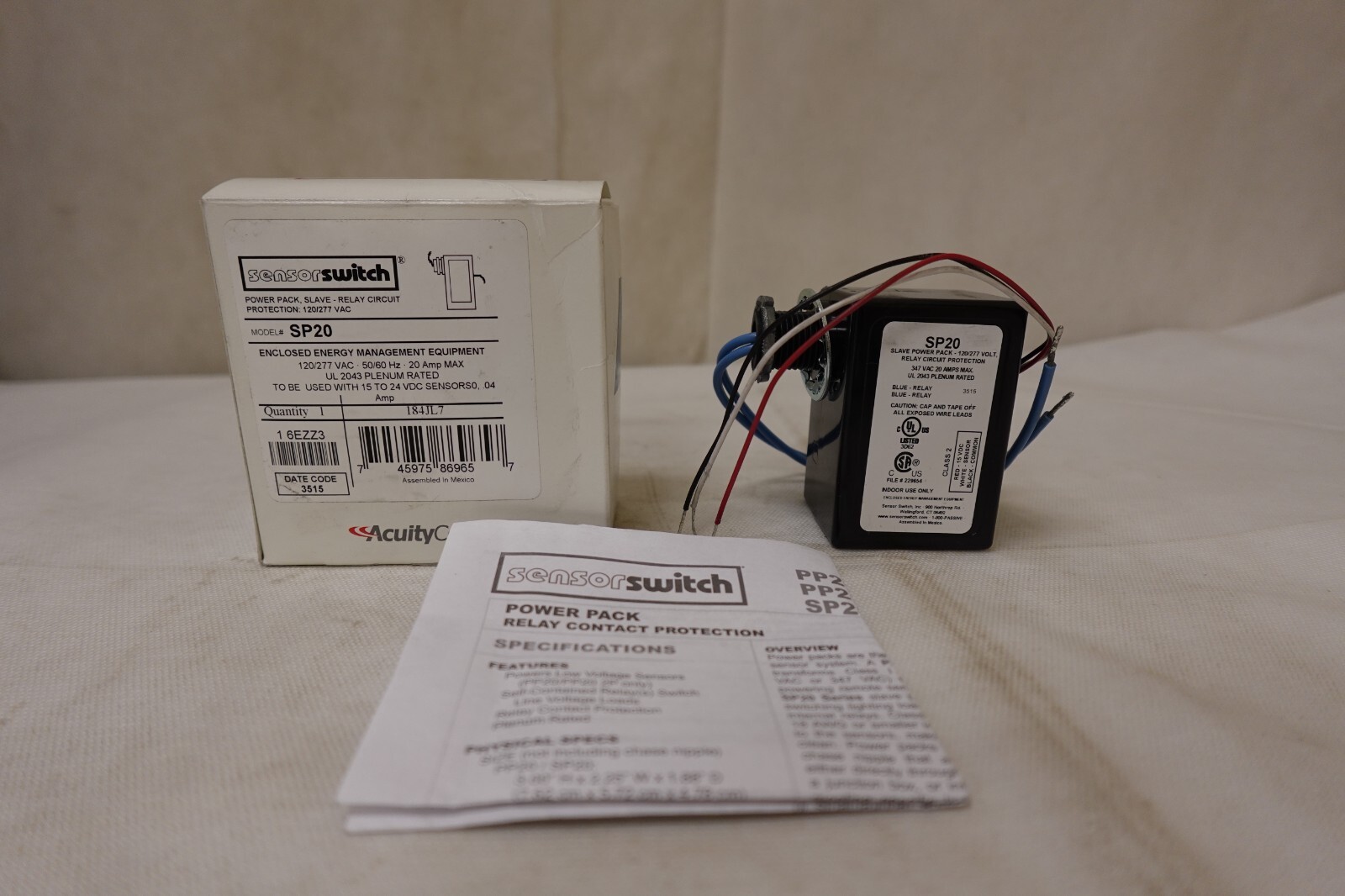 ACUITY - SENSOR SWITCH SP20 Power Pack, For Occupancy Sensor 6EZZ3