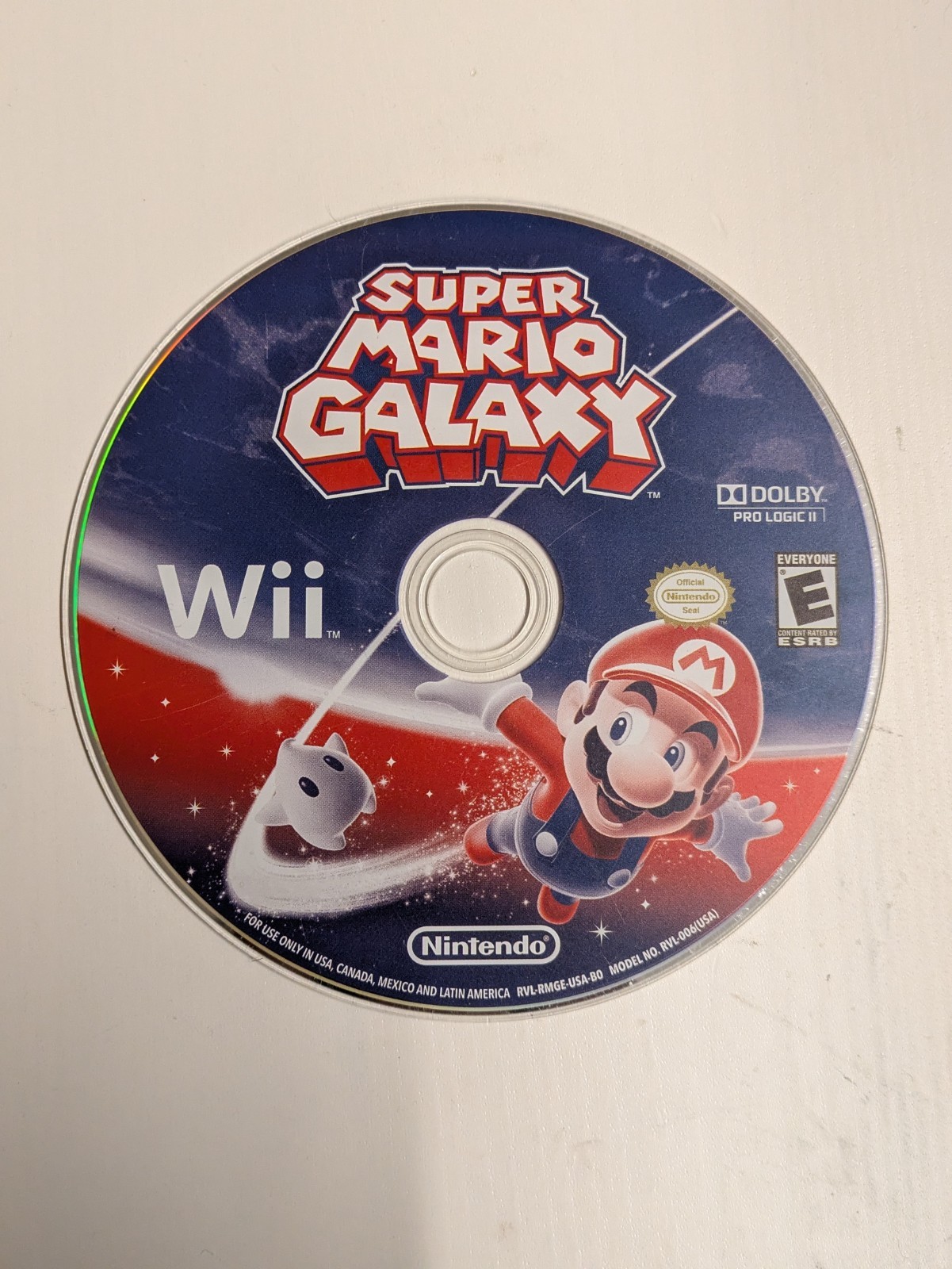 Super Mario Galaxy Nintendo Wii, 2007 Disc Only  TESTED WORKING