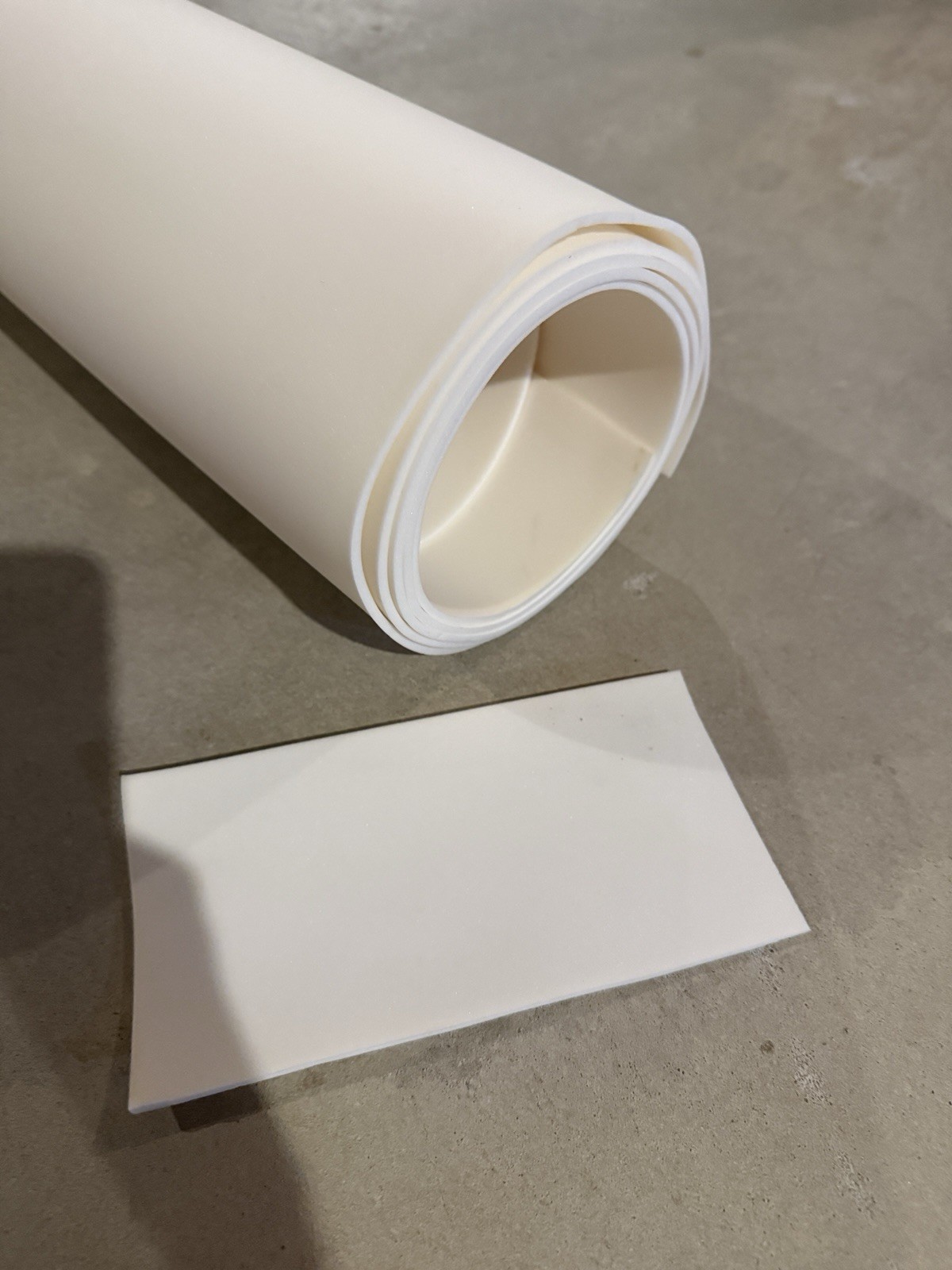 Closed Cell Polyethylene Foam White Rubber Sheet 1/8" Thick - Free Sample (read)