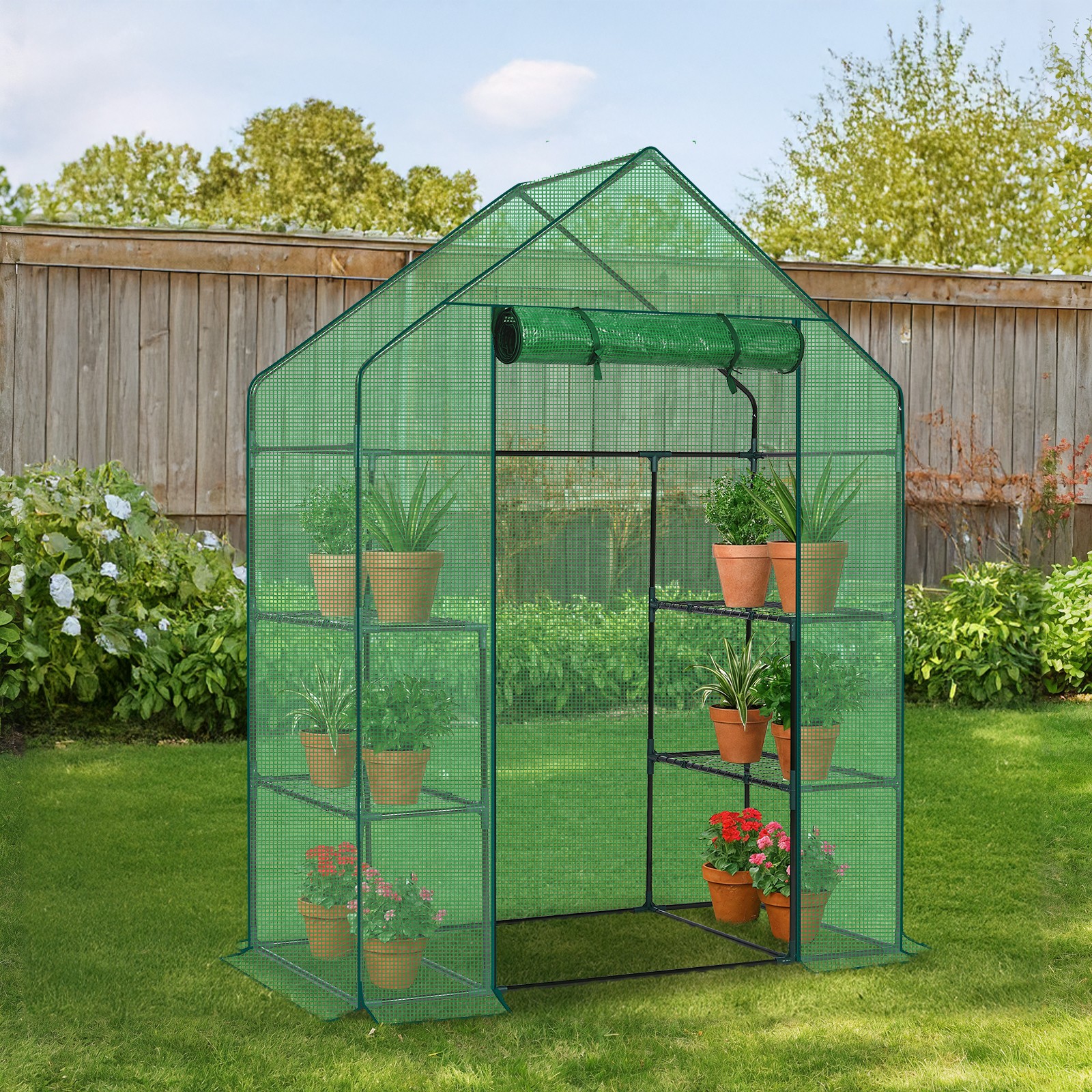 Portable Greenhouse 3 Tier 6 Shelve Walk-in Mini  for Planter Outdoor