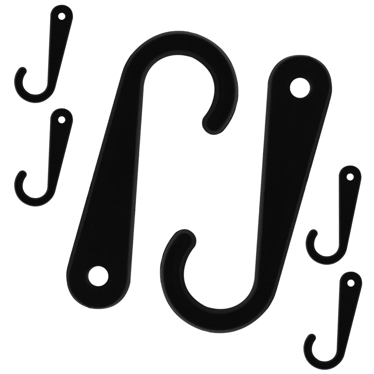 500 Pcs 1 3/4 Inch Sock Display Hooks for Socks and Hat Plastic J Hooks