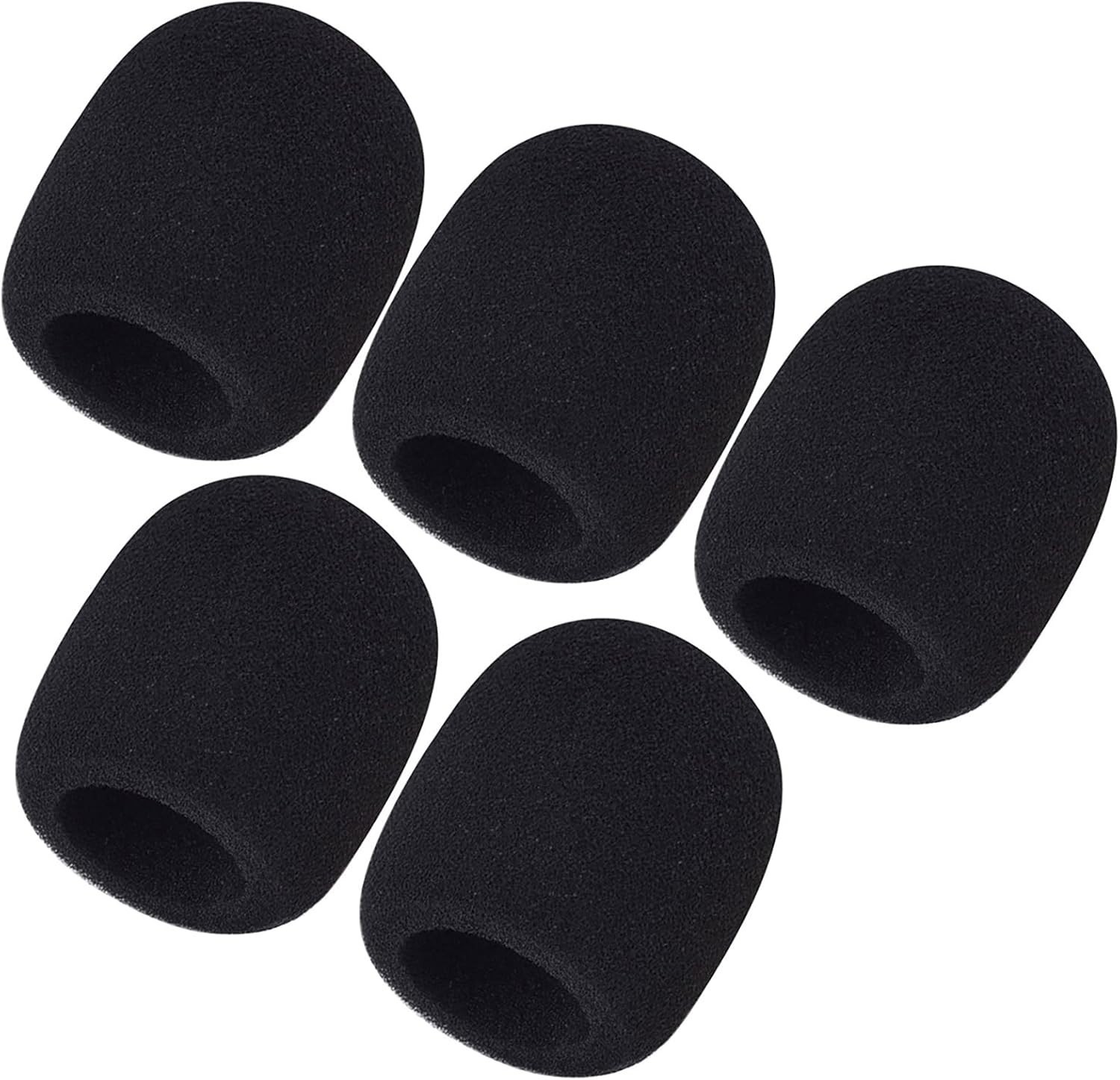 Convenient 5 Pack Foam Mic Covers - Sanitary Protection for Performers