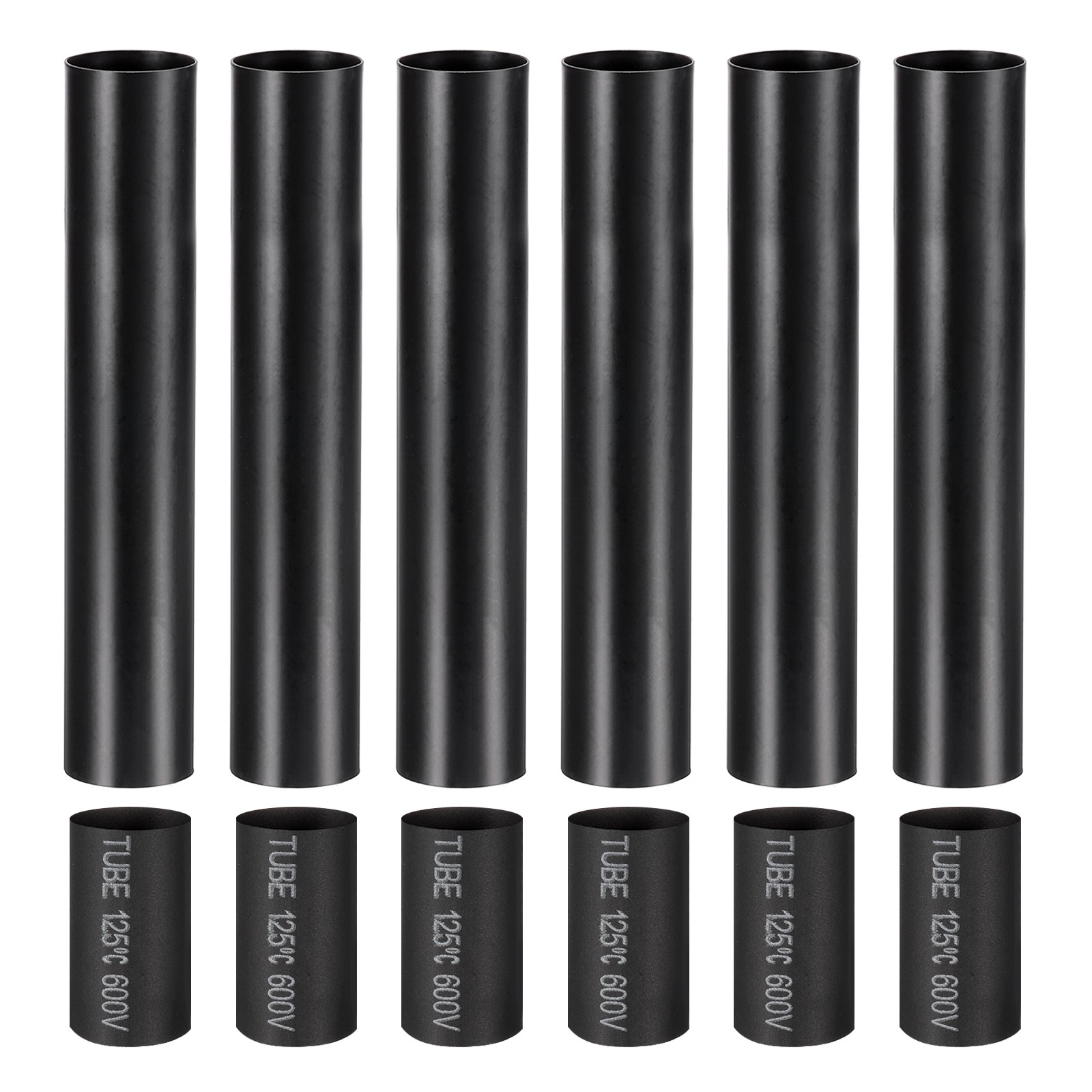 6Pcs 5" Tall Metal E12 Candle Covers Sleeves Black