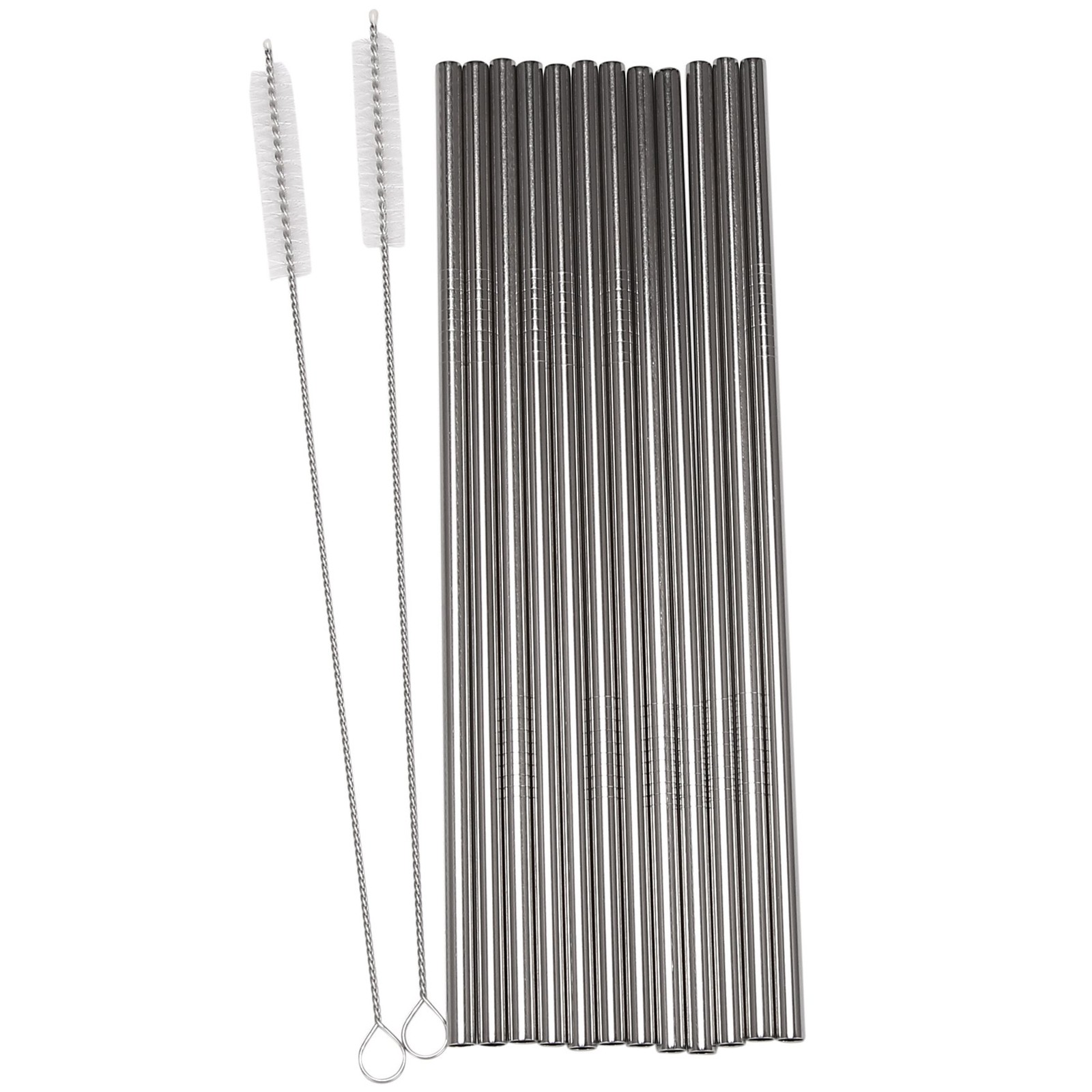 set of 12, Stainless Steel Straws, Reusable Metal Drinking Straws, Straight1857