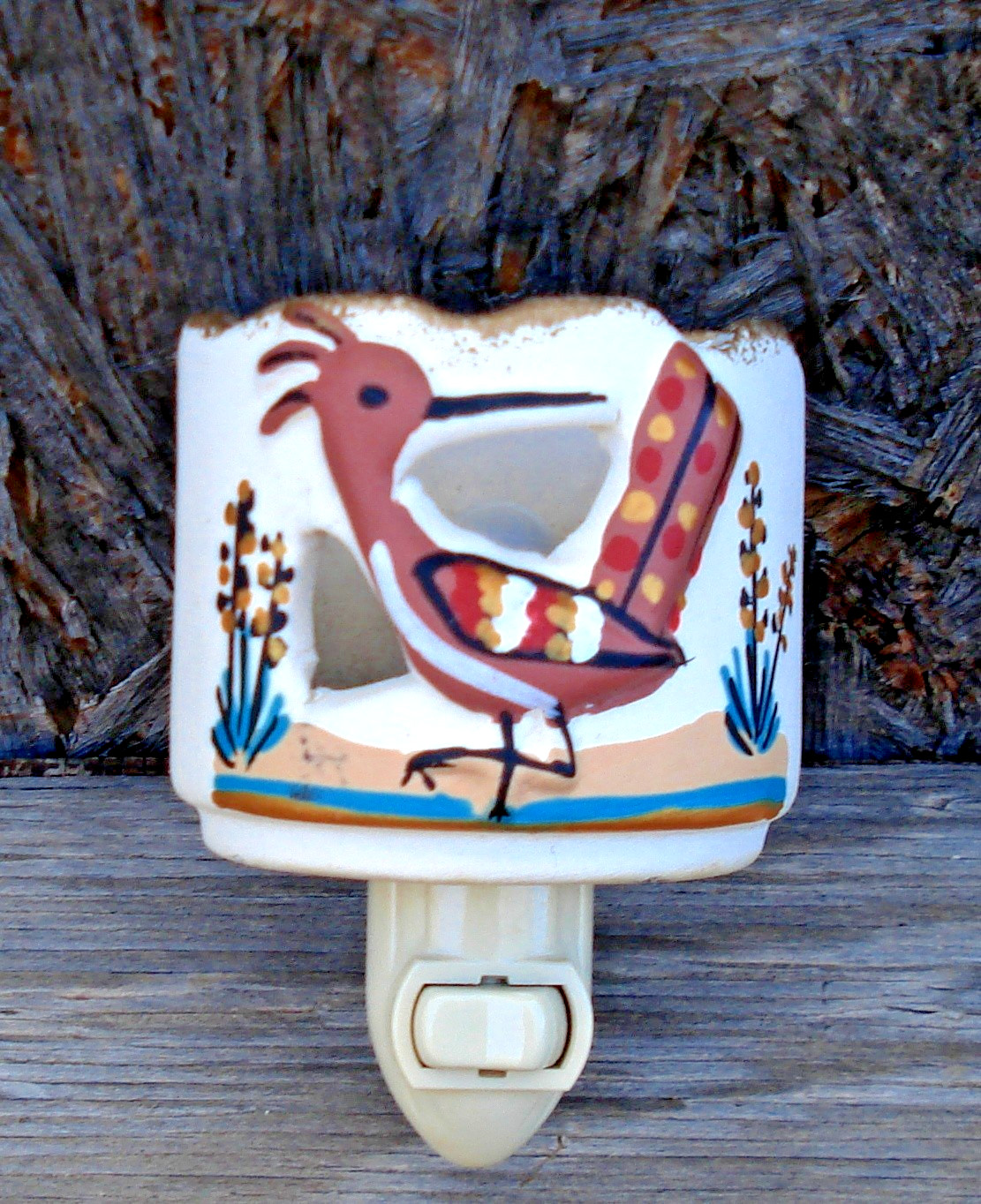 TESA Tempe Az SOUTHWESTERN NIGHT LIGHT - Product of MEXICO - ROADRUNNER DESERT