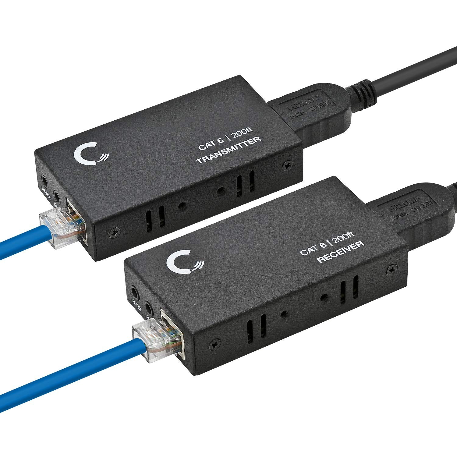 HDMI Extender Over Cat5e/Cat6/Cat7 Ethernet Cable Up to 330 Feet, 1080P, 3D