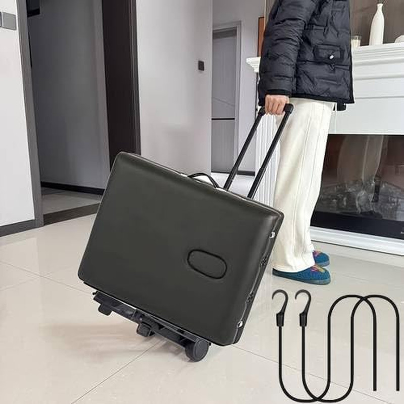 Lightweight Portable Massage Table Cart with Wheels - Foldable Travel Trolley
