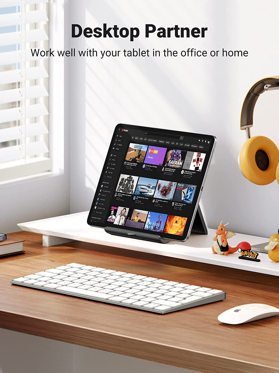 UGREEN Tablet Stand Holder Adjustable Portable Desktop Dock Office Compatible fo
