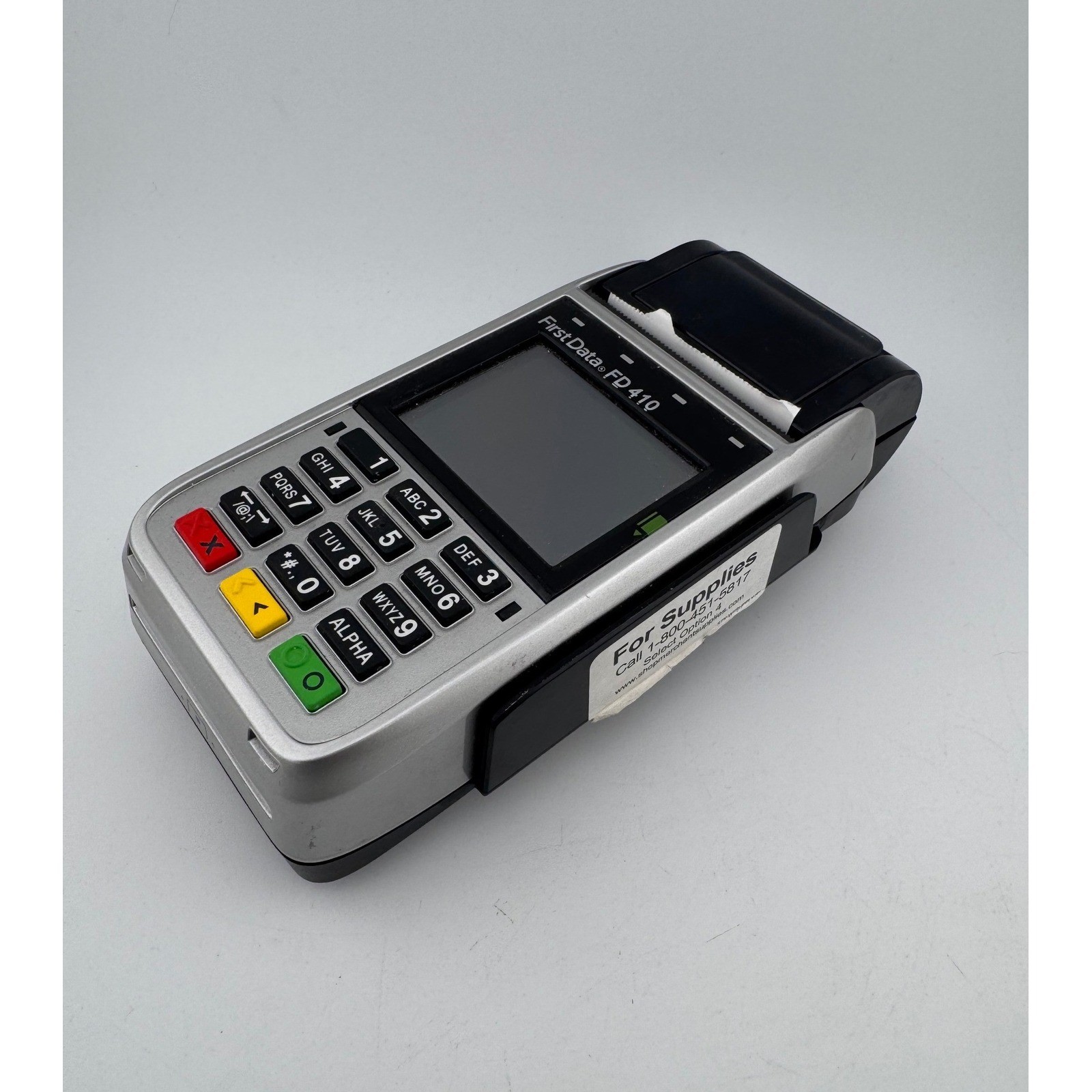 First Data FD410 Credit Card Terminal POS Machine With Printer UNTESTED