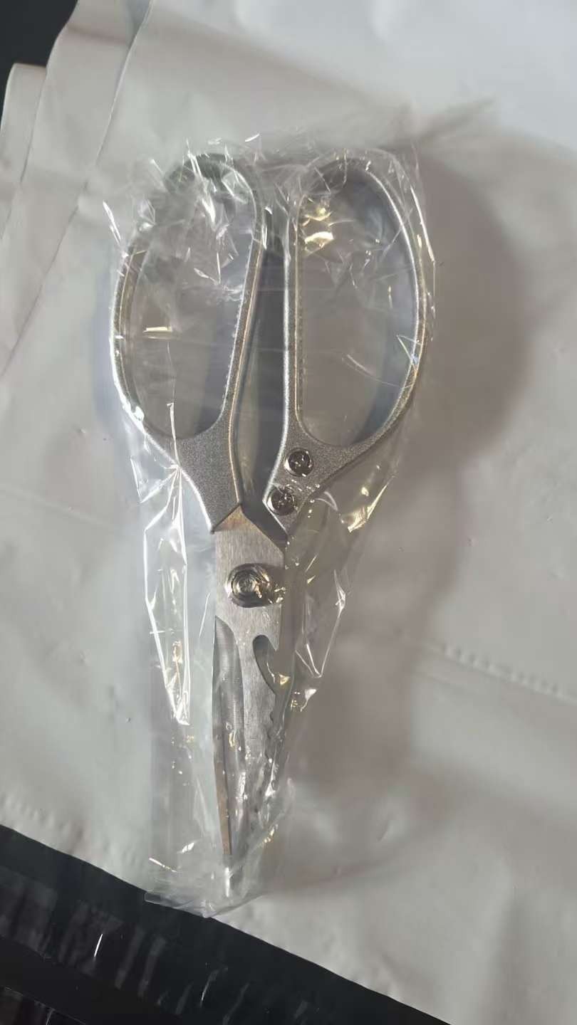 Silver SK5 Powerful Kitchen Shears Multi Function Cuts Chicken Bones Meat Fish