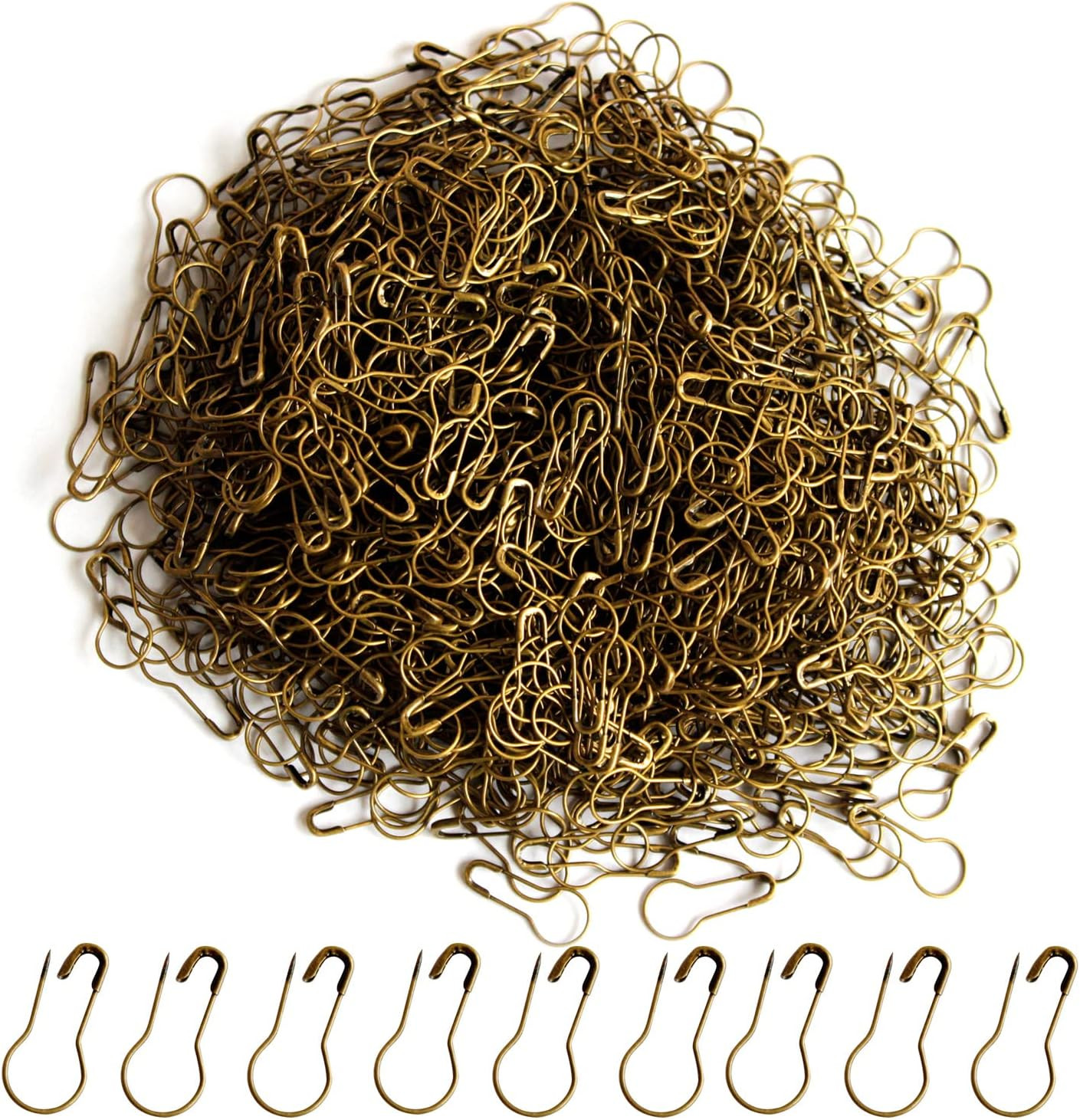 2000 Pieces 21Mm/0.8 Inch Small Metal Safety Pins, Gourd Pin, Bulb Pin, Clothing