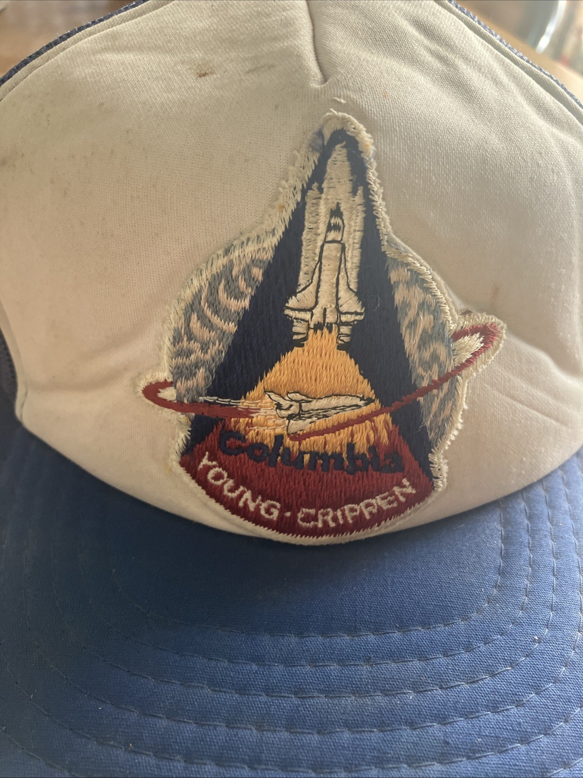 VINTAGE SPACE SHUTTLE COLUMBIA YOUNG CRIPPEN MESH HAT SnapBack