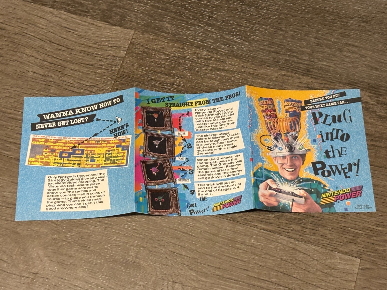 Plug into the Power Insert Nintendo Power Nes Authentic PMG-USA