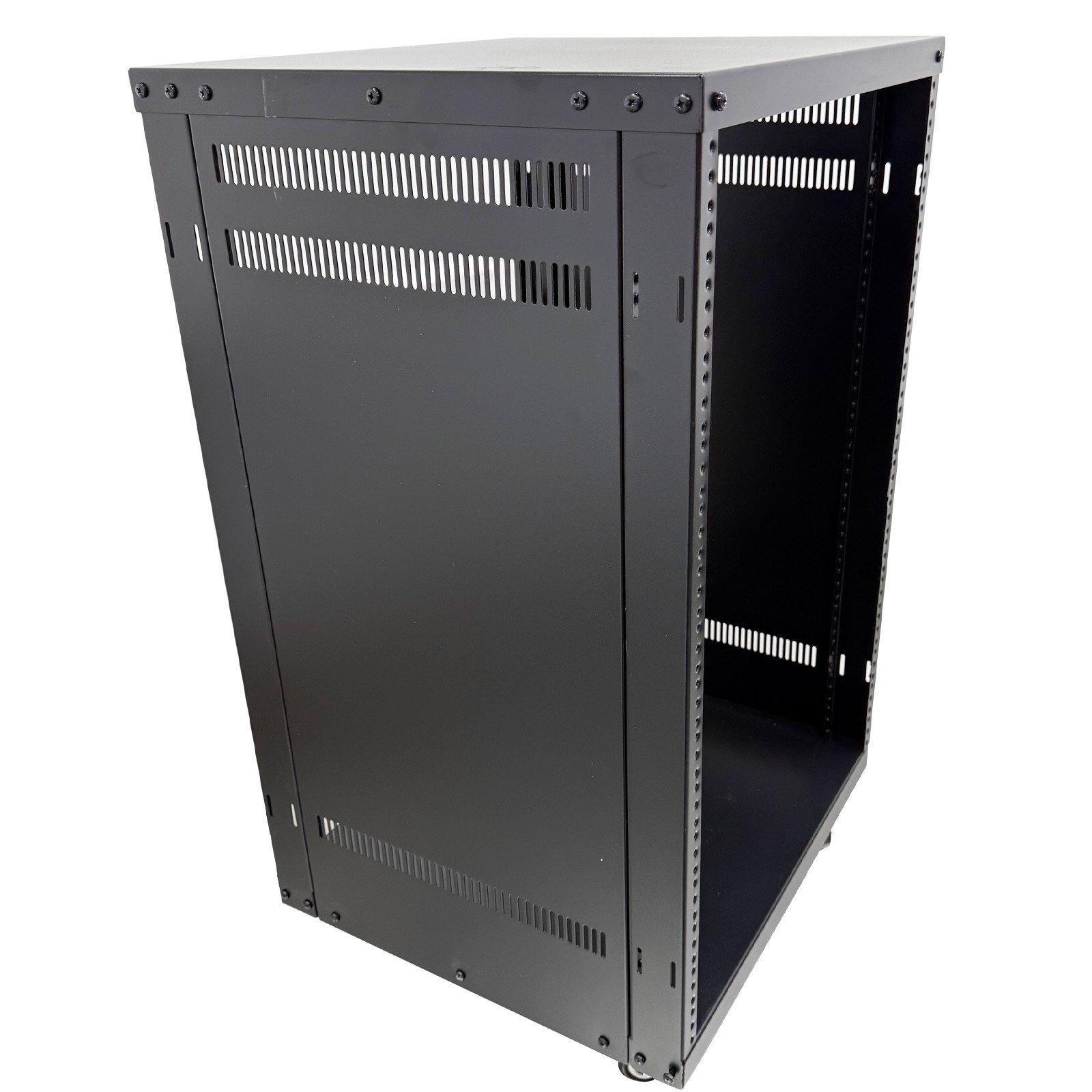 12 Space Studio Rack Case with 4" Caster Wheels 12U Open-Frame Server Rack