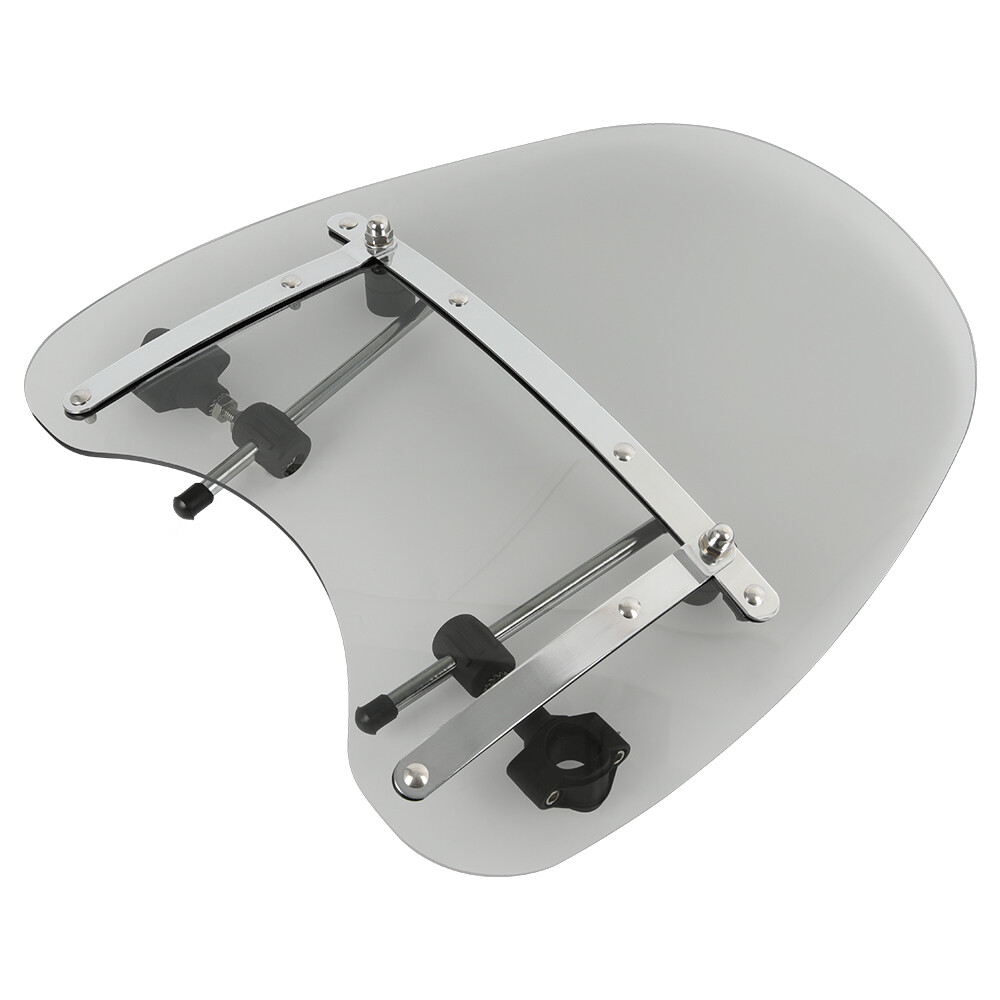 For Harley Wide Glide 18x16" Windshield Windscreen Large Smoke 7/8 1" Handlebars