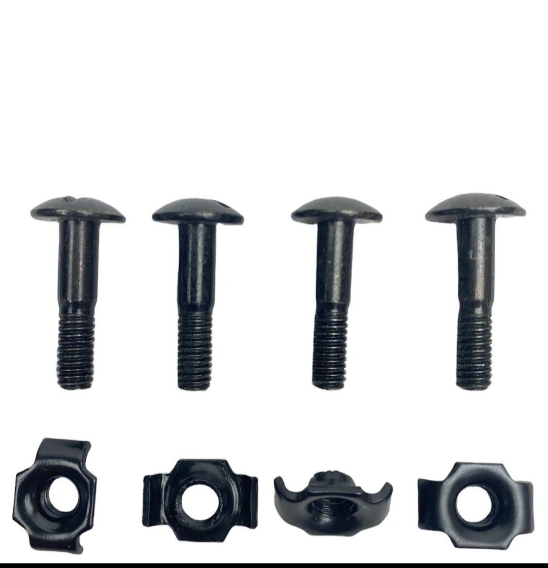 26mm ECH w/ RAILS Etc HELMET HARDWARE SET 4-POINT CHINSTRAP SCREW BOLT & NUT 4pk