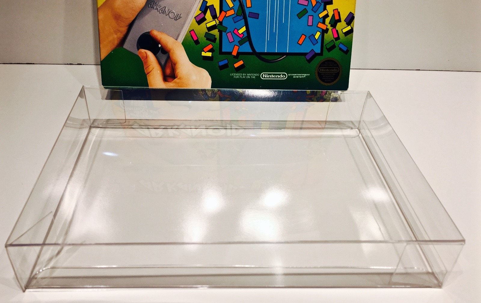 1 Box Protector For ARKANOID NES Game    Clear Display Case  NINTENDO CIB
