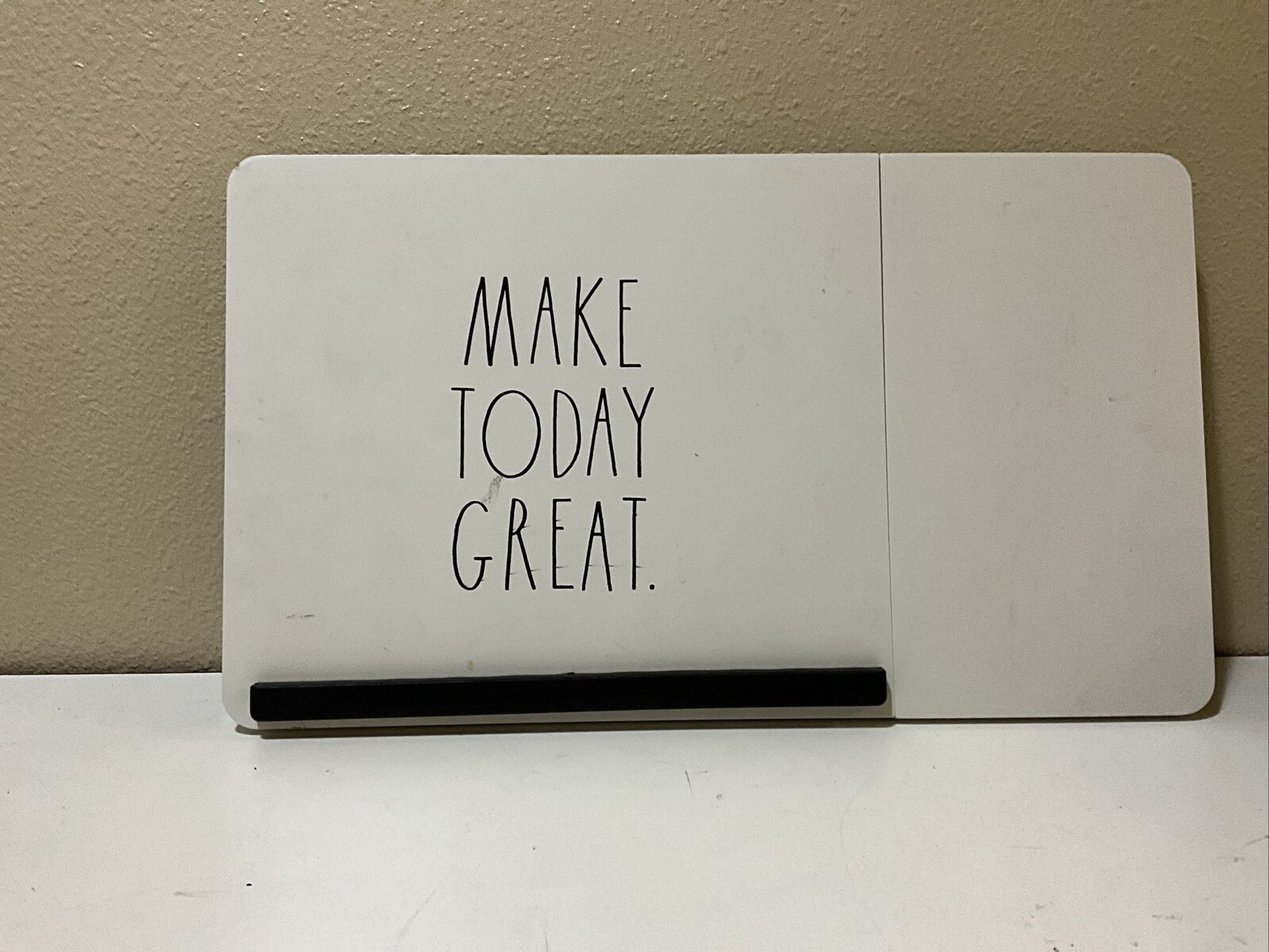 Rae Dunn Folding Laptop Lap Desk White “Make Today Great” Tilt Wooden Work Tray