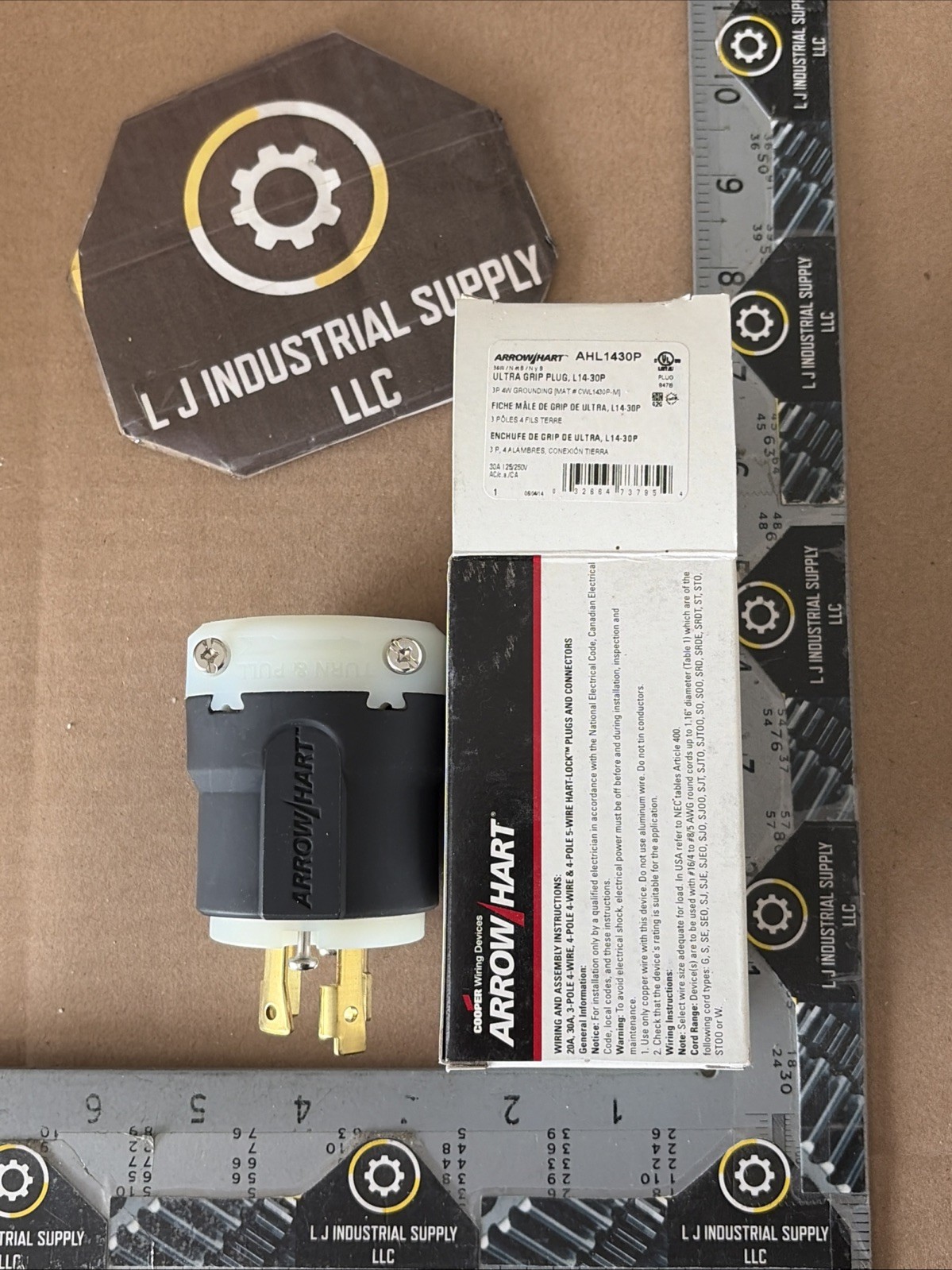 NEW! ARROW HART AHL1430P Ultra-Grip Connector 30A/125-250V/3P-4W_*WARRANTY!*