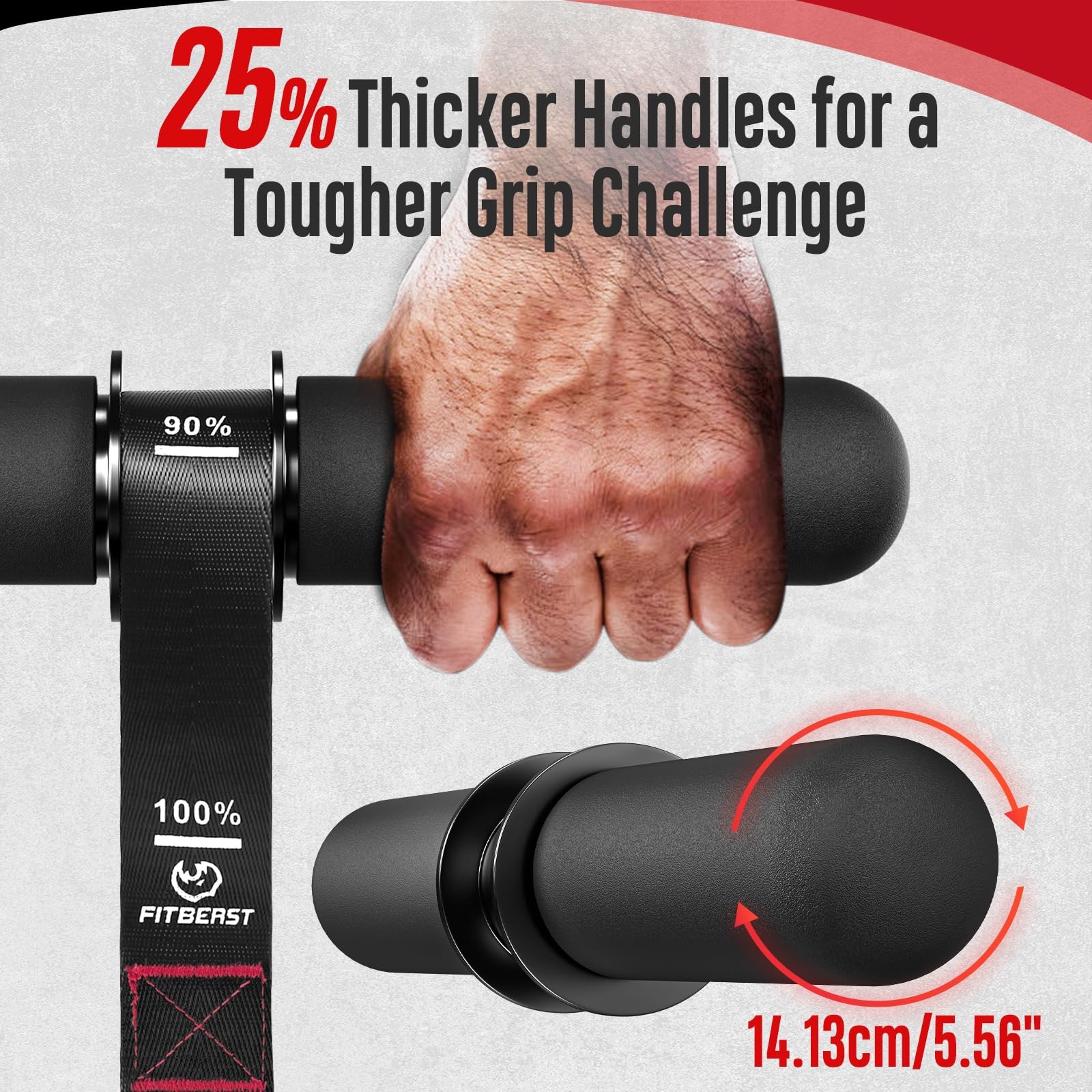 Forearm Strengthener & Exerciser, Wrist Roller with Thicker Handle, Trainer w...