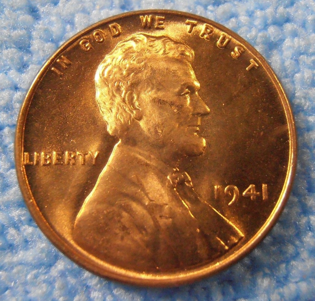 1941 P Lincoln Cent, BU, Beautiful Mint-State Wheat Cent from a nice roll