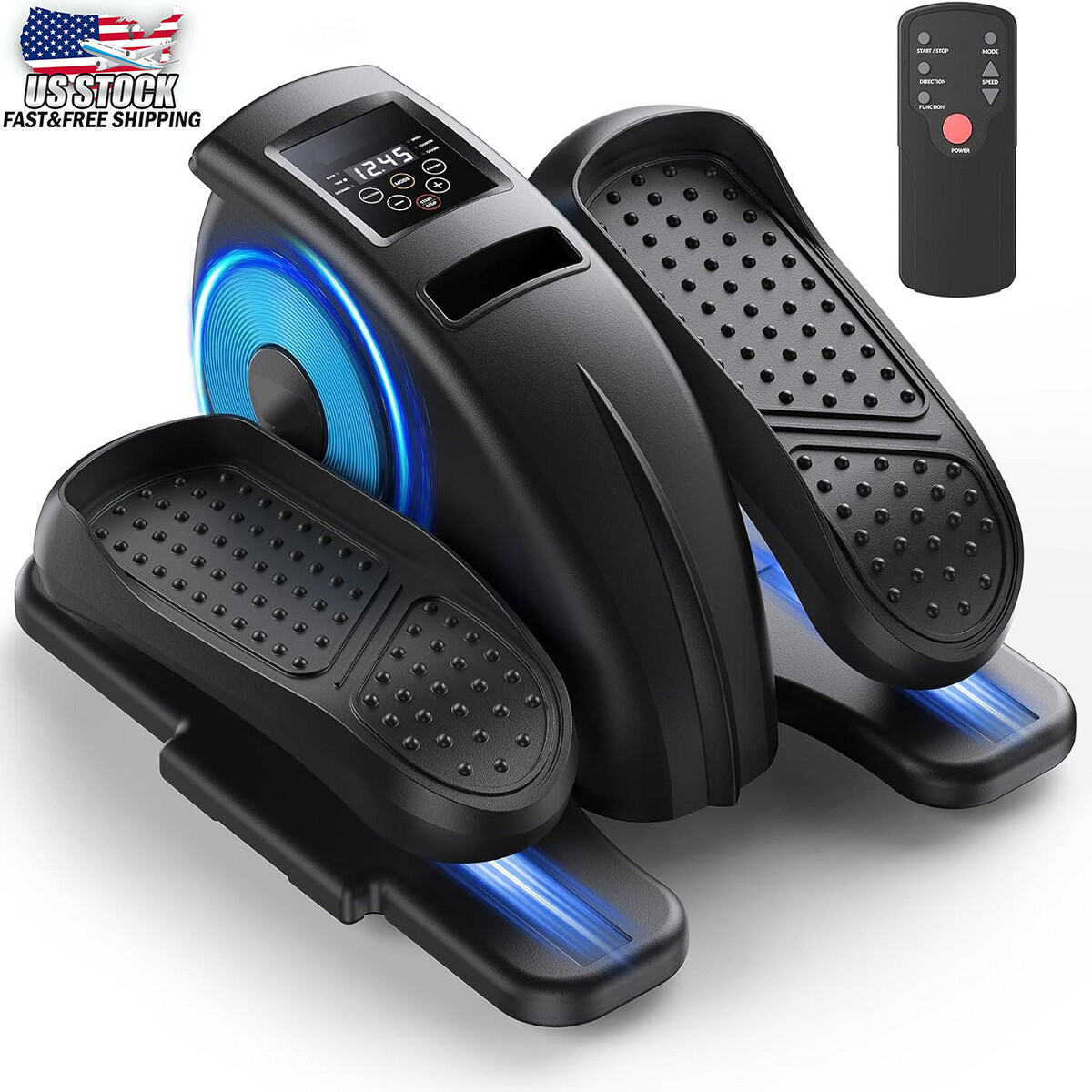 LCD Ellipse Electric Elliptical Machine Under Desk Leg Exerciser Fully Assembled