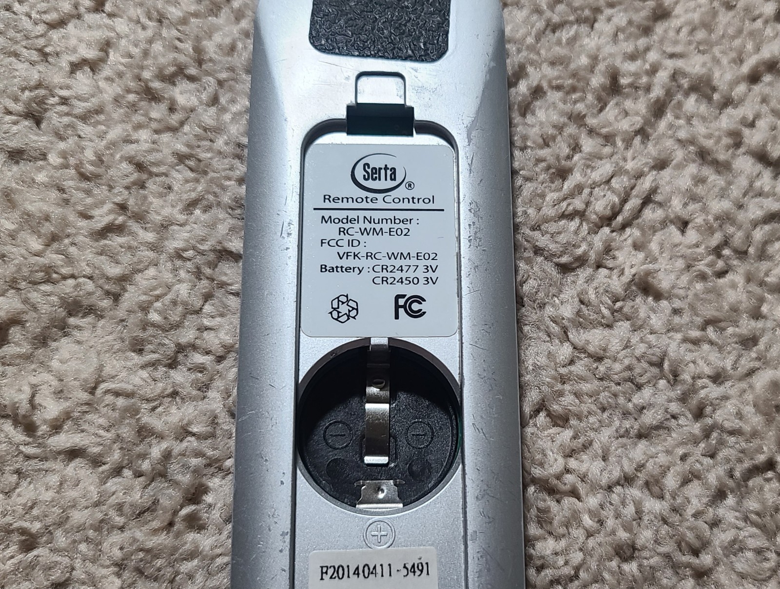 Serta - Adjustable Bed Remote - RC-WM-E02 - TESTED - Parts Or Repair - READ!