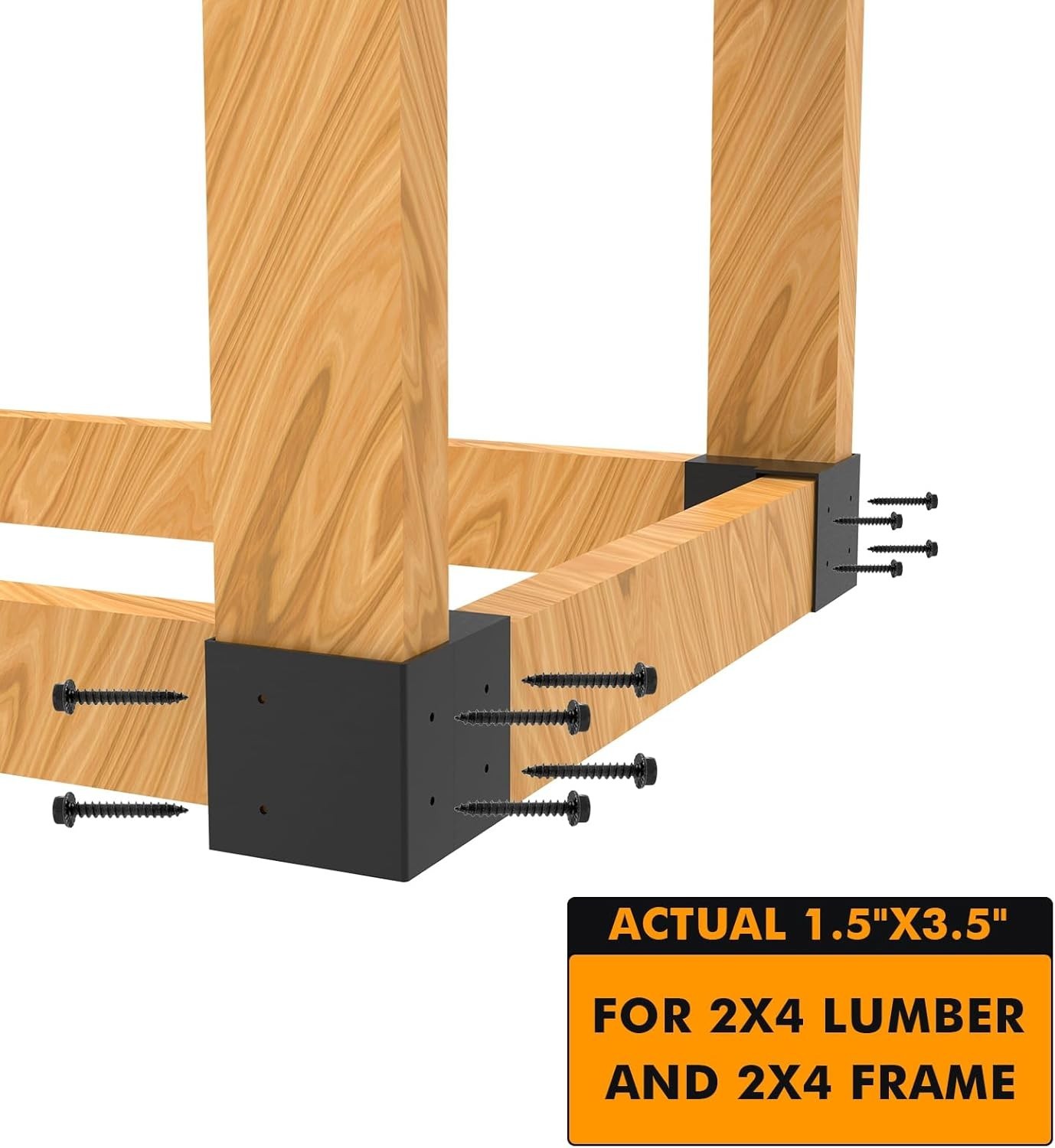 Heavy Duty Workbench Bracket Kit 8 Pcs Steel 3-Way Right Angle Corner Brackets