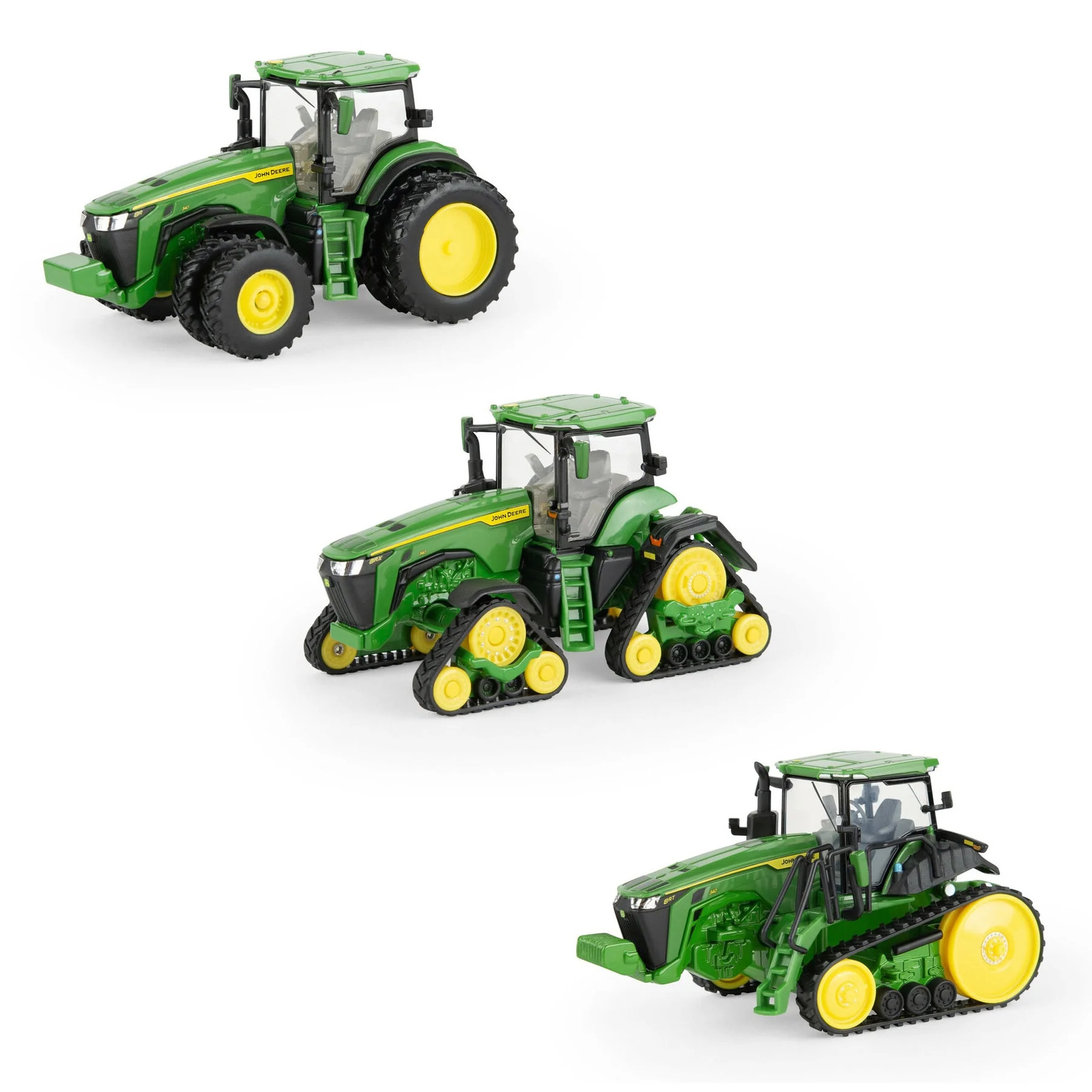 John Deere 1/64 8R 340, 8RX 340 & 8RT 340 Tractor Set, Prestige Collection