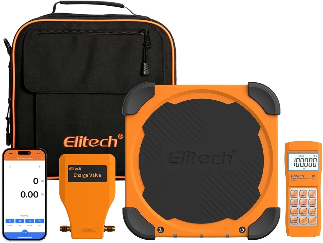 Elitech Wireless Refrigerant Electronic Charging Recovery Scale 330LBS LMC-310A