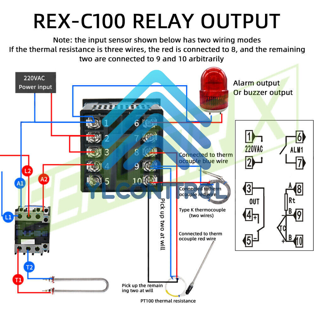 REX-C100 Digital PID Thermostat temperature Controller SSR output K Thermocouple