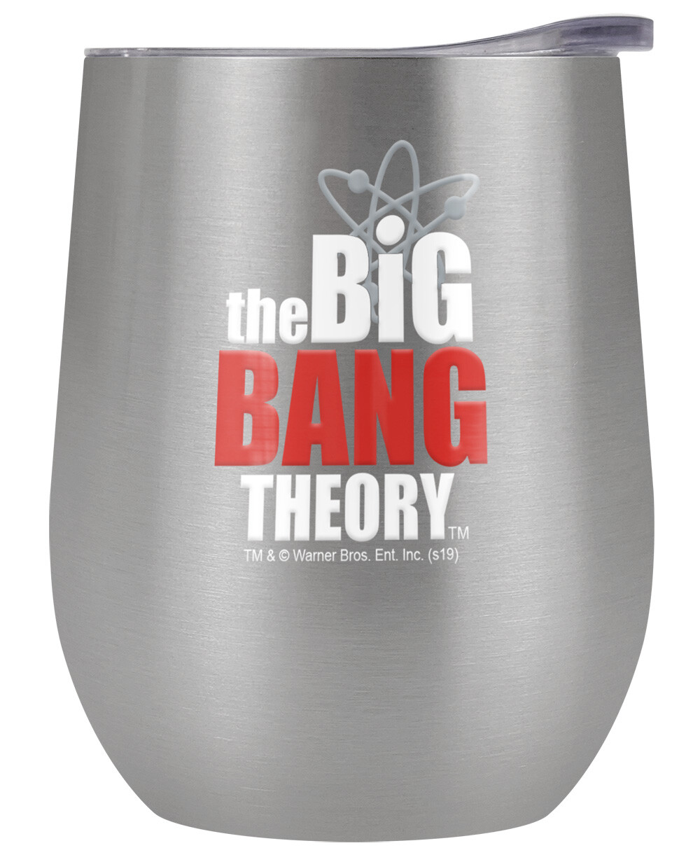 Big Bang Theory Logo 12oz Wine Tumbler Insulated Leak Resistant