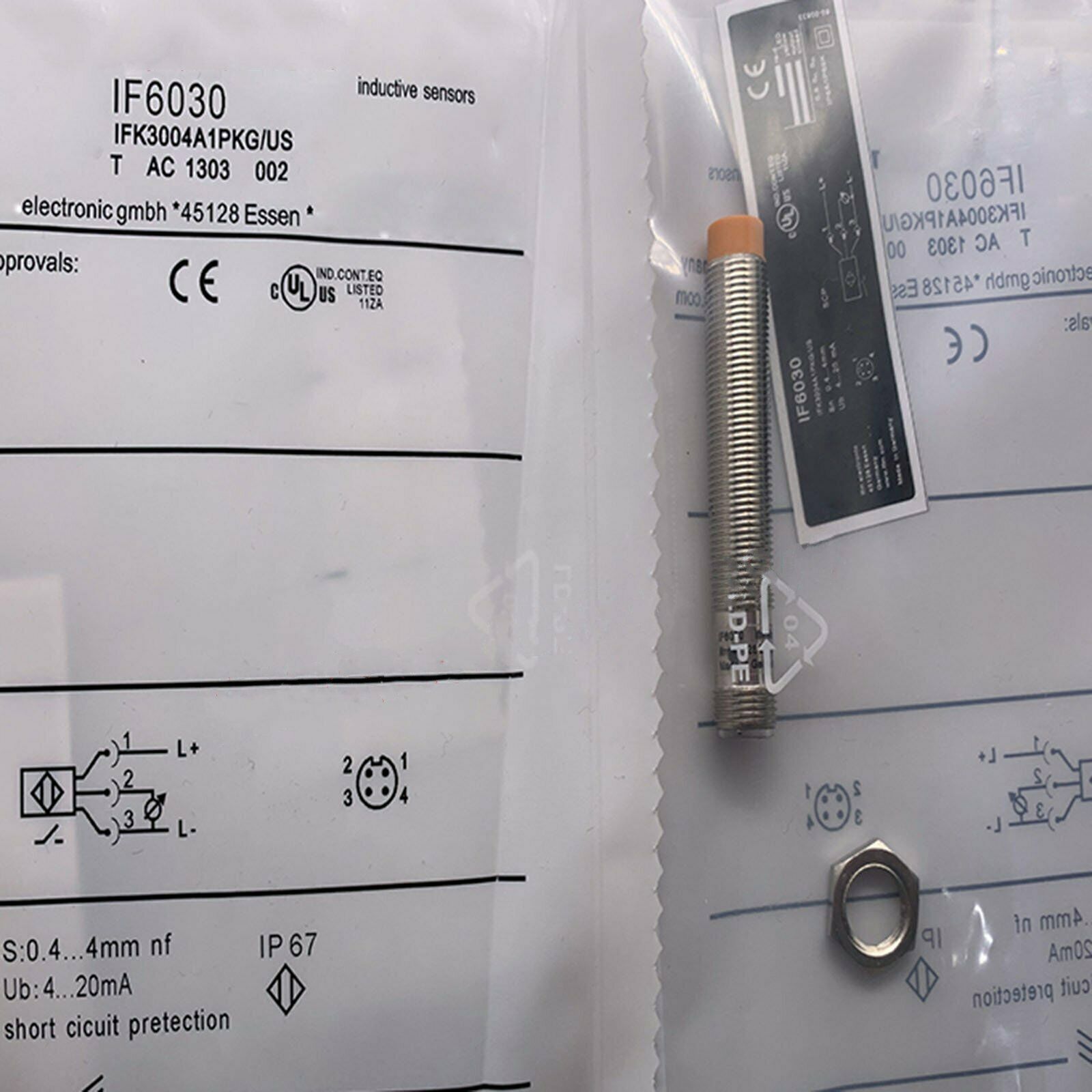 IFM IF6030 IFK3004A1PKG/US Proximity Switch New