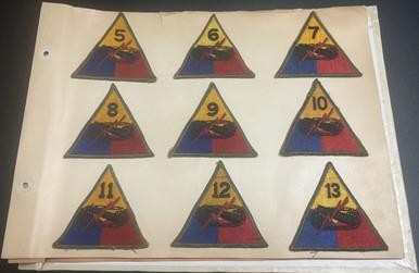 1945 Jeanette Sweet Collection Patch #287 6th Armored Division