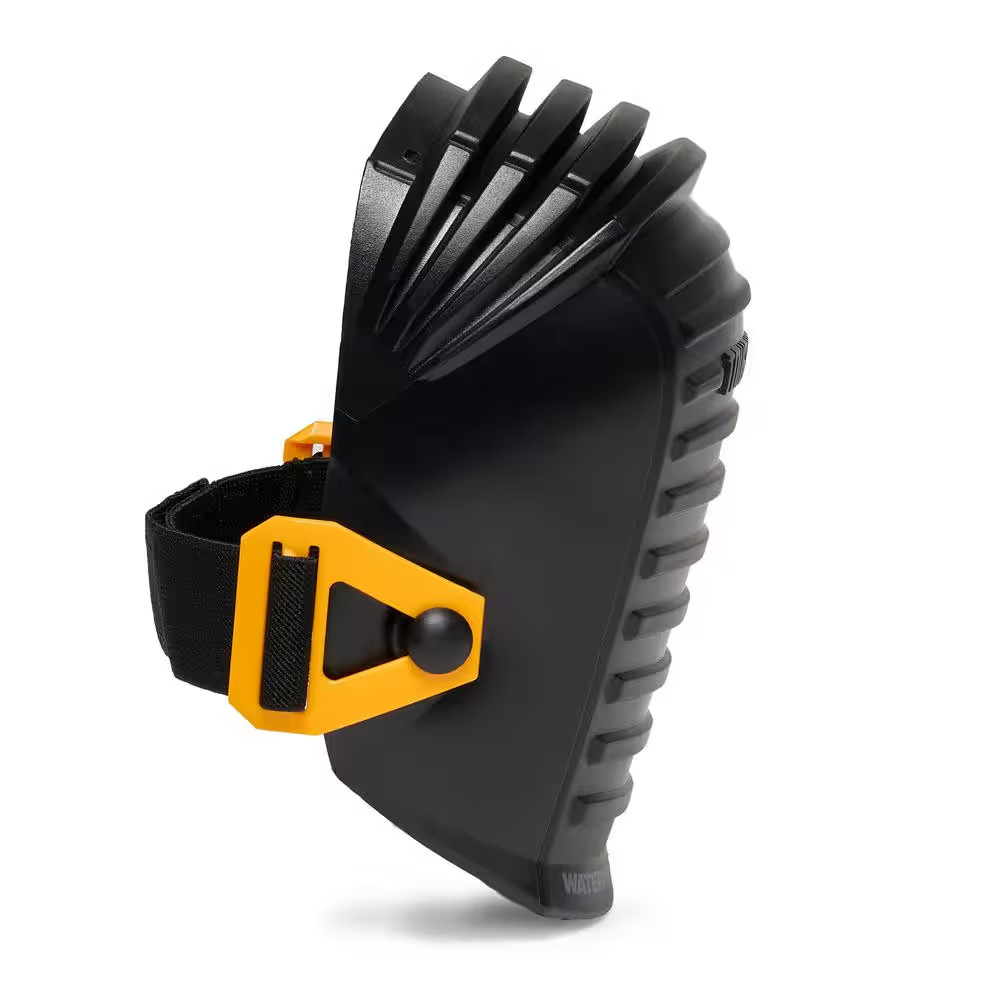 Waterproof Black Knee Pads with Flexible Accordion Construction