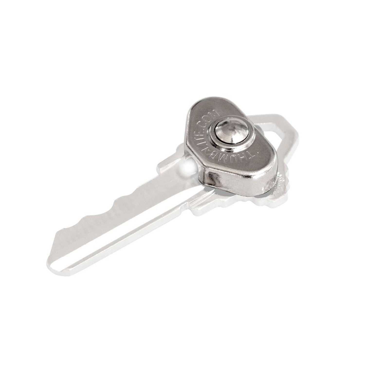 Smallest LED Thumb Light for Keys & Tools, Silver Keyring Flashlight 90701