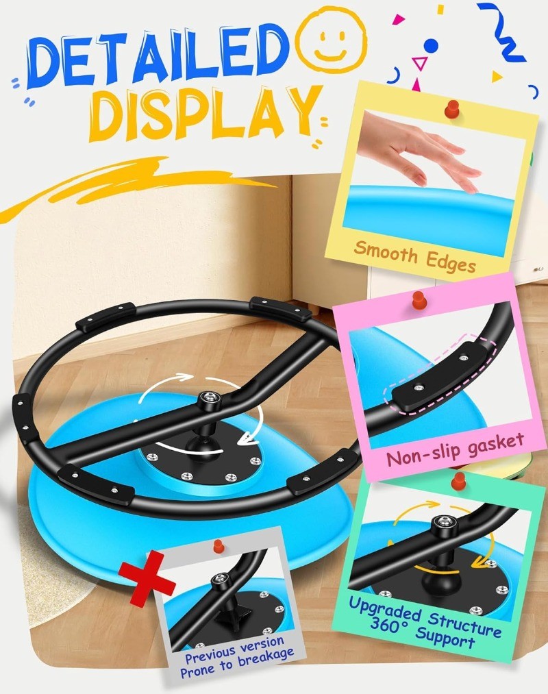 Spinning Chair for Autistic Kids, Sensory Swivel Chair, 220LBS Weight Capacity