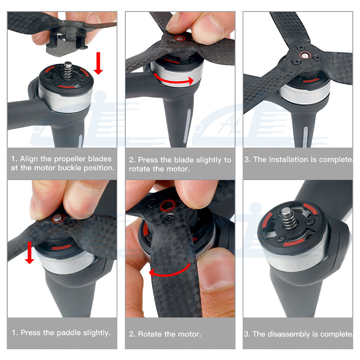 8PCS Low-Noise Propellers For DJI FPV Drone Combo Accessories Quick Release Prop