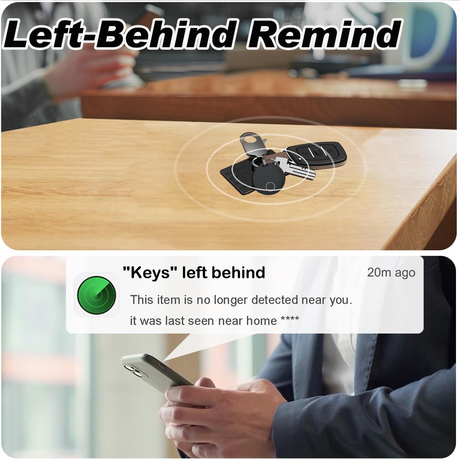 Air Tracker Tags - Durable & Shareable Luggage Tracker with Left Behind Reminder