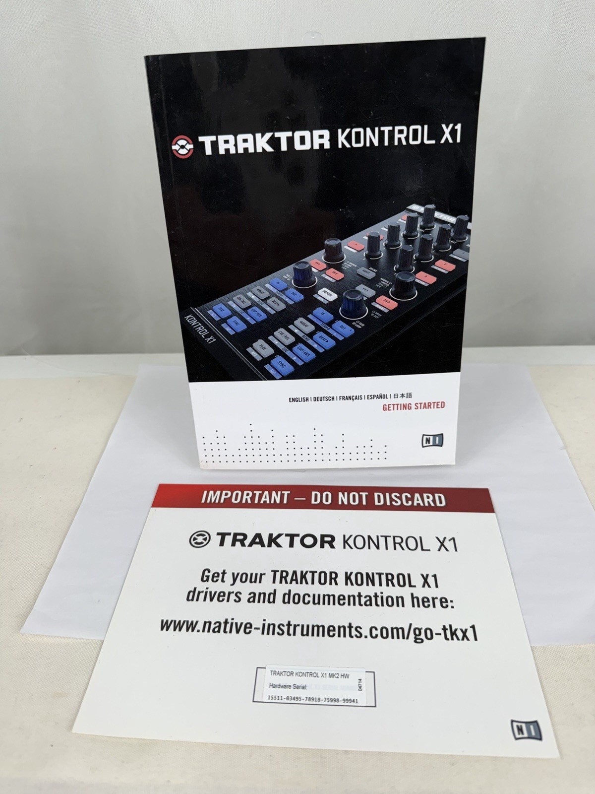 Traktor Kontrol X1 Getting Started Guide - book only