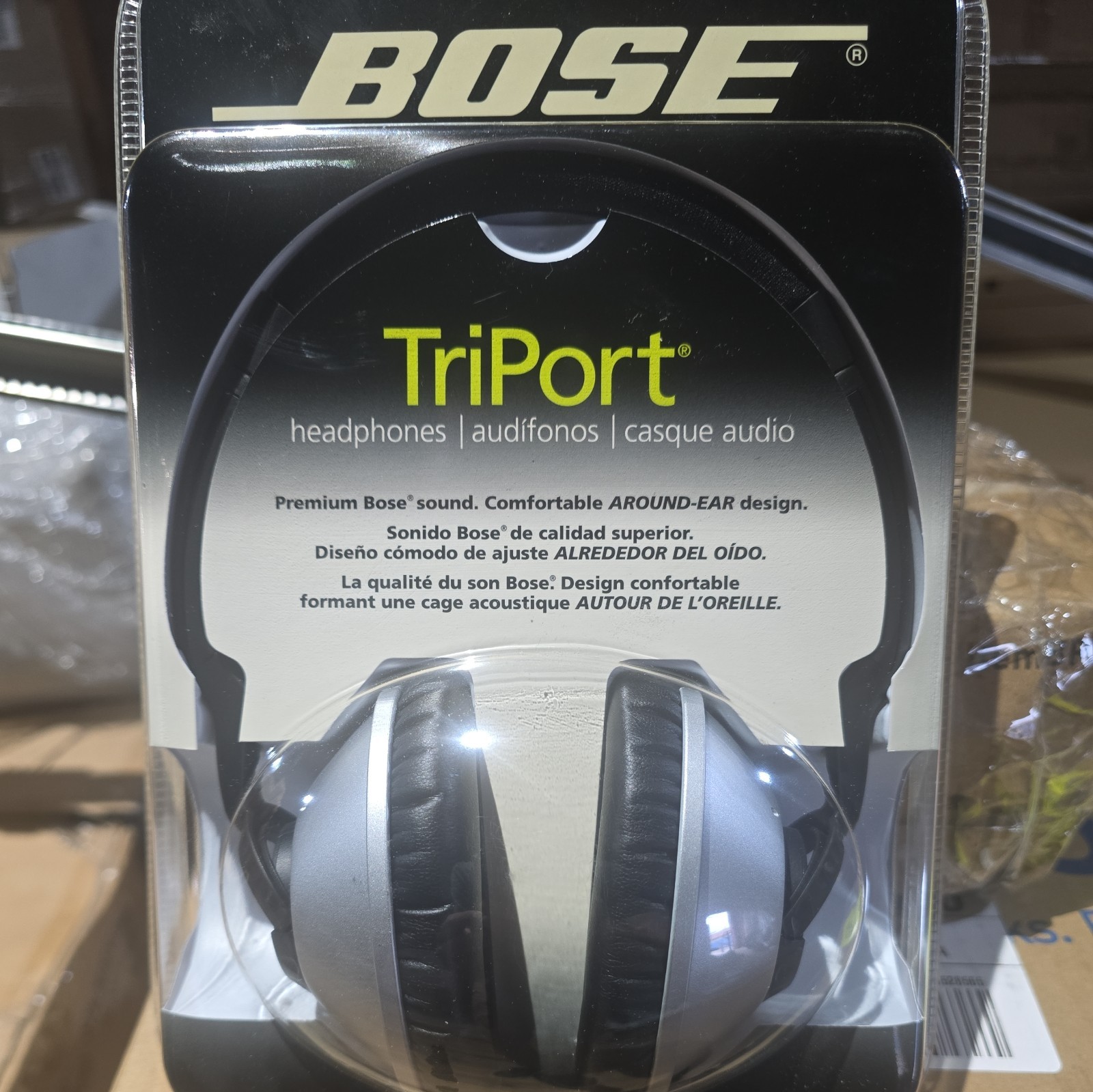 Bose TriPort Around-Ear AE Wired Headphones Headband Earphones - Silver/Black BN