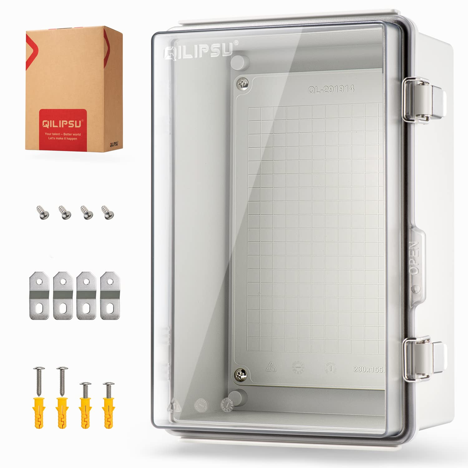 UL94-V0 Outdoor Wifi Enclosure Waterproof Router Junction Box, 11.4"X7.5"X5.5" P