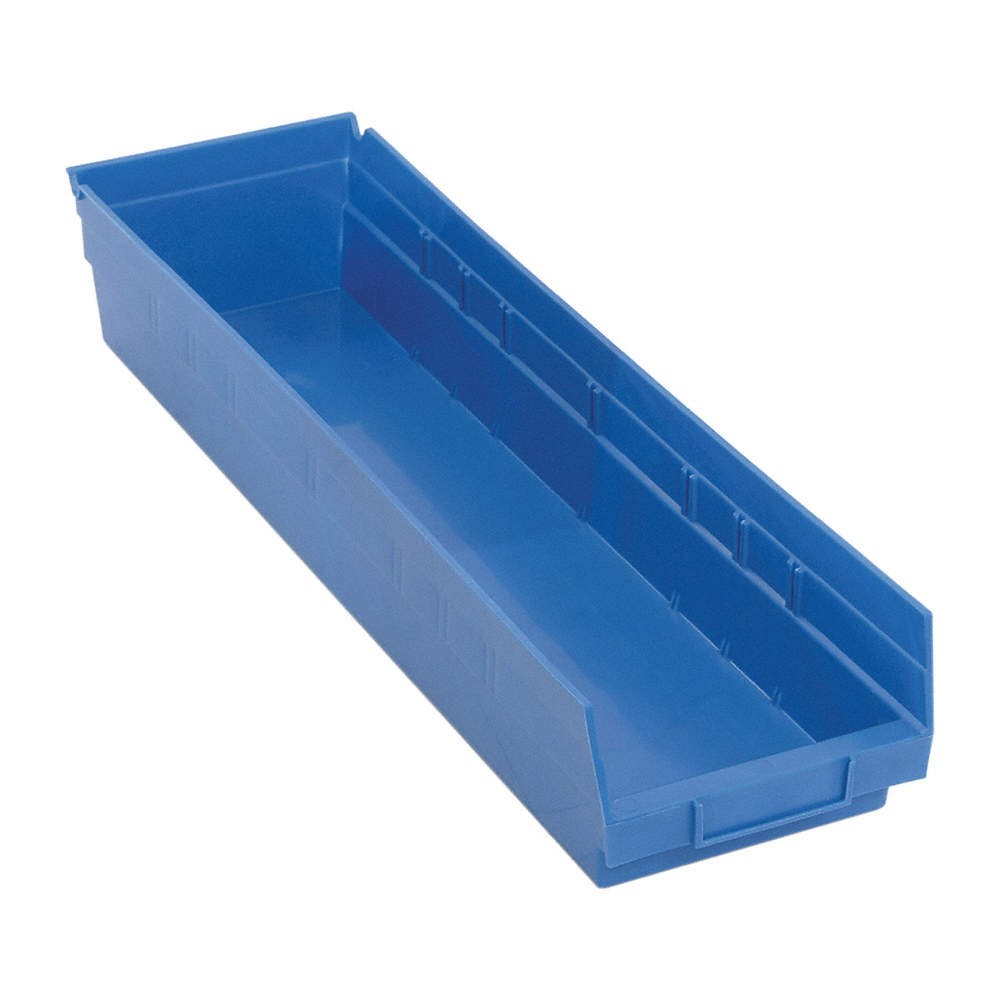 QUANTUM STORAGE SYSTEMS QSB106BL Shelf Bin,Blue,Polypropylene,4 in 8Y081