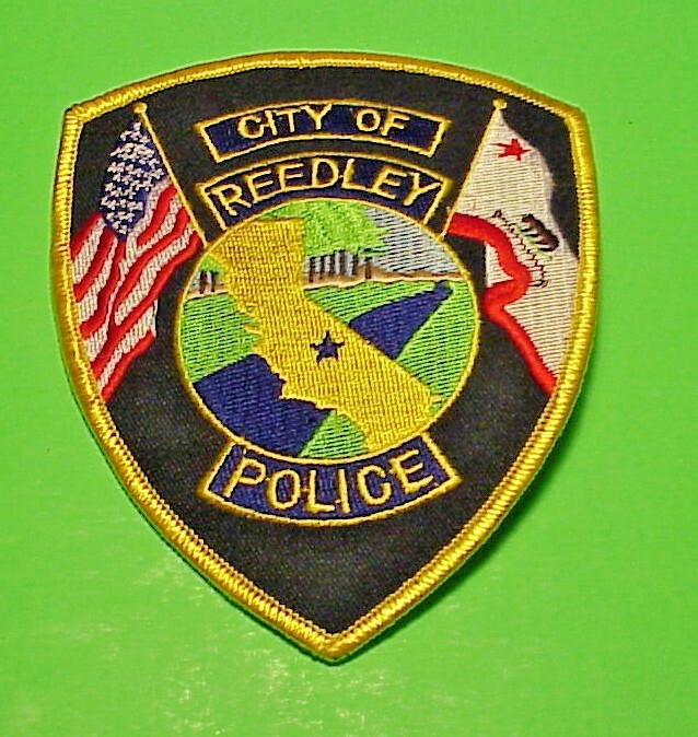 REEDLEY CALIFORNIA  CA (GOLD BORDER   5"  POLICE PATCH  FREE SHIPPING!!!