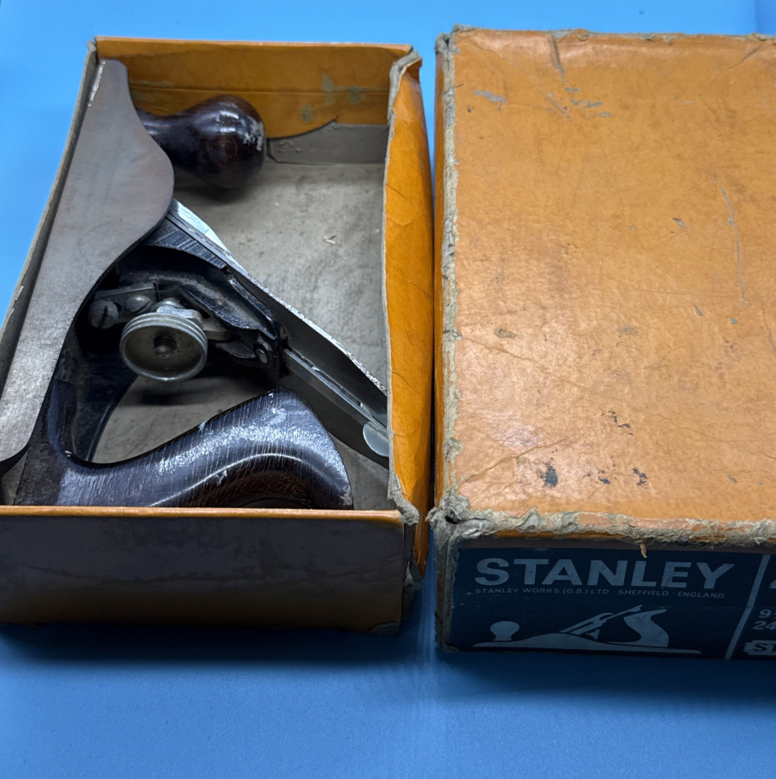 Stanley Bailey No. 4 Smooth Bottom Wood Plane with Original Box