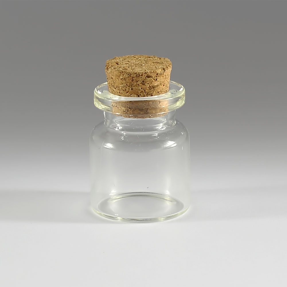 2-10 Pieces 0.5-10ml Clear Empty Glass Bottles With Corks Sample Small Vials Jar