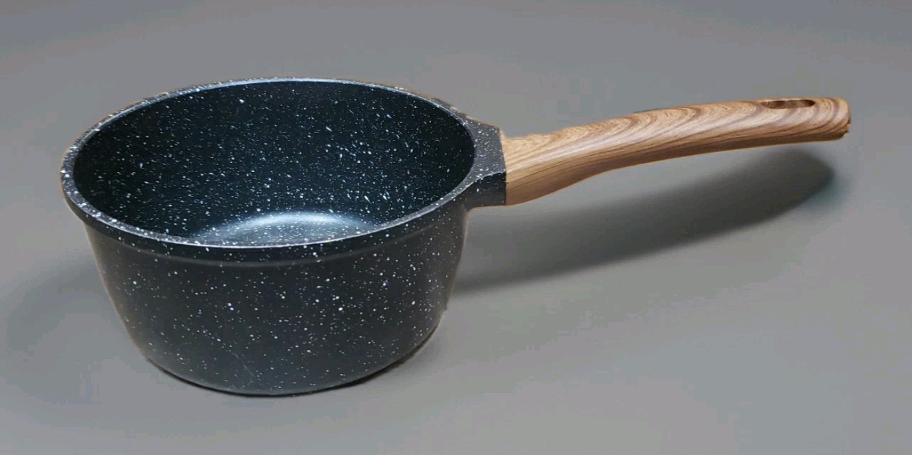 ESLITE LIFE 2.5 Quart Sauce Pan Nonstick Black Speckled Design 8.25" × 4"