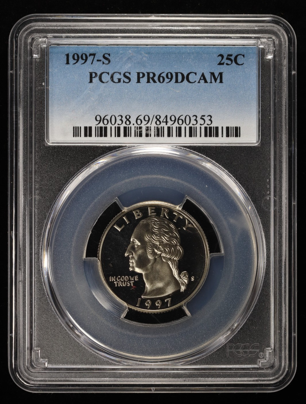 1997-S Washington Quarter Proof 25C PCGS PR69DCAM