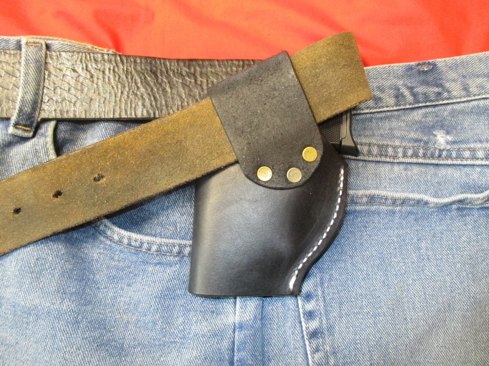 Leather Holster for Ruger 380 LCP & LCP II with/without Crimson Trace Laserguard