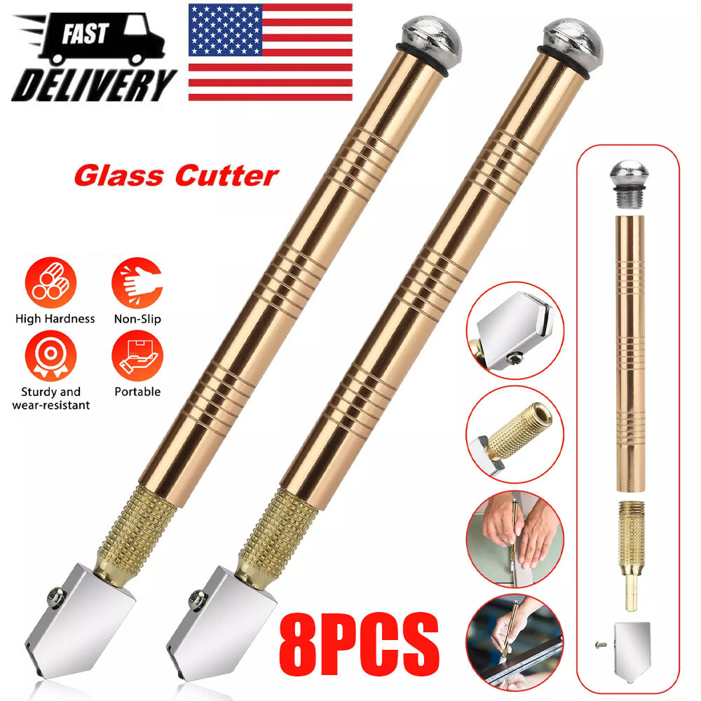 8×Professional Diamond Tip Glass Cutter Tungsten Carbide Precision Cutting Tool